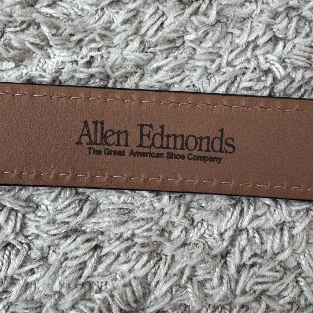 🔥 Allen Edmonds Men’s Cottonwood Red Brown Leather Belt Dress Belt – USA Made - Picture 2 of 5
